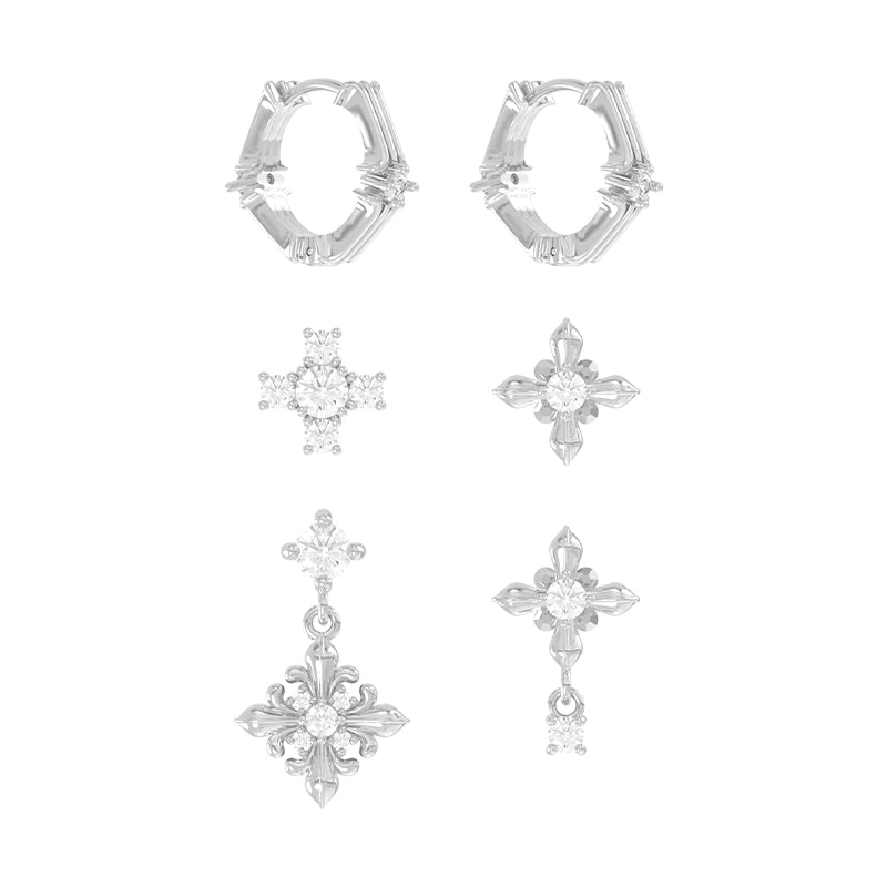 Maillard Iris Stud Earrings Set