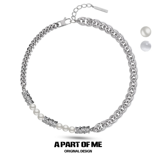 Rebel Pearl Punk Necklace