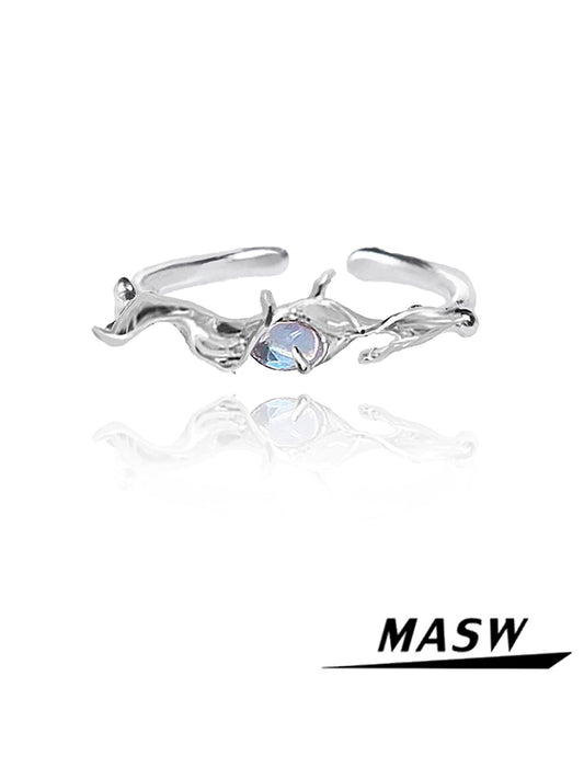 White Moonlight Irregular Ring