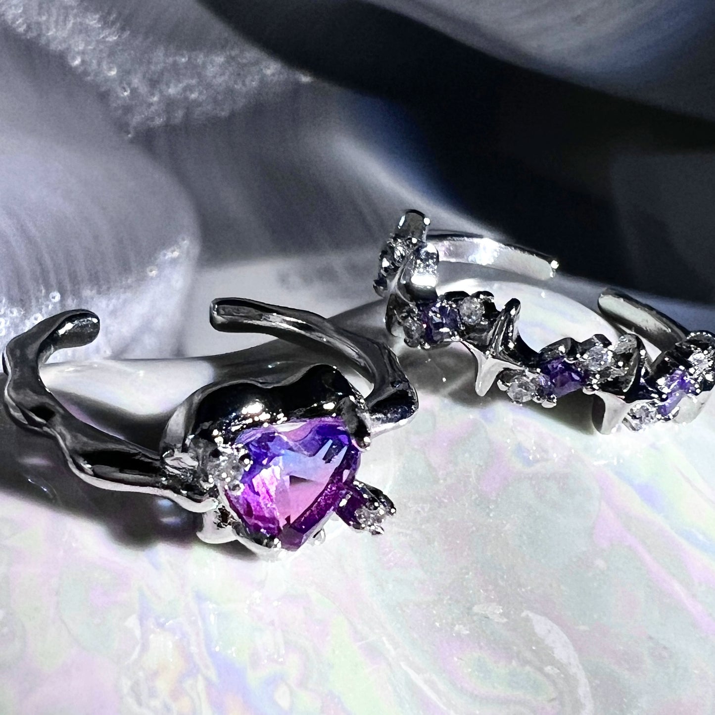 "Fantasy Starry Sky" Purple Ring