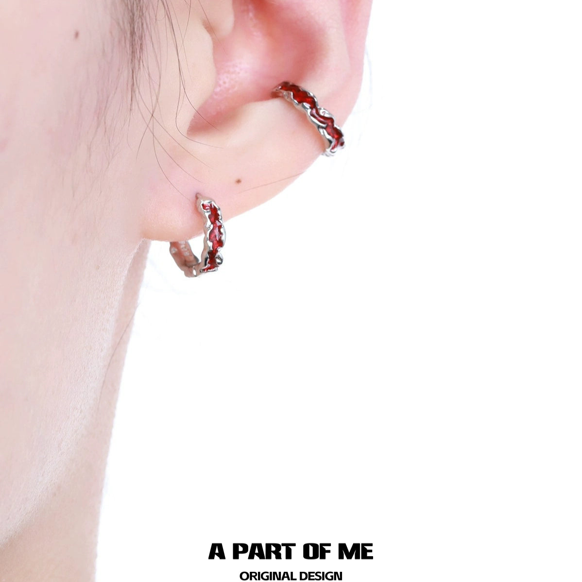 Burning Desire Silver Earrings