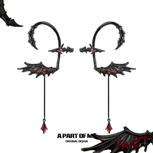 Dragon Wing Fringe Ear Cuffs