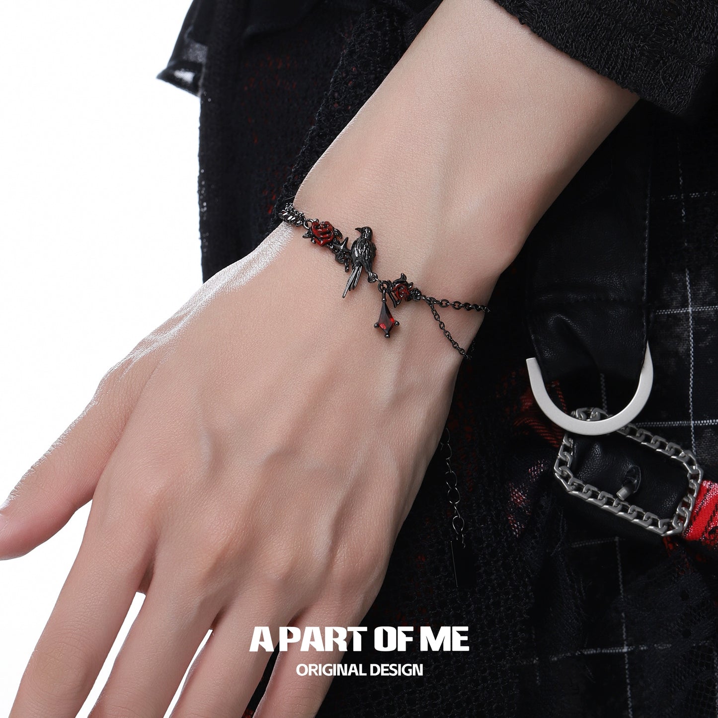 Y2K Cool Crow Bracelet
