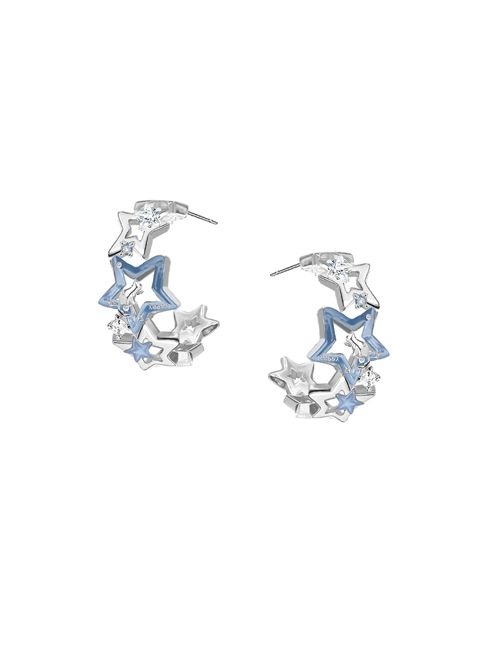 Mystic Blue Star Earrings