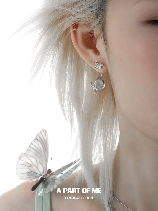 Misty Mint Butterfly Earrings
