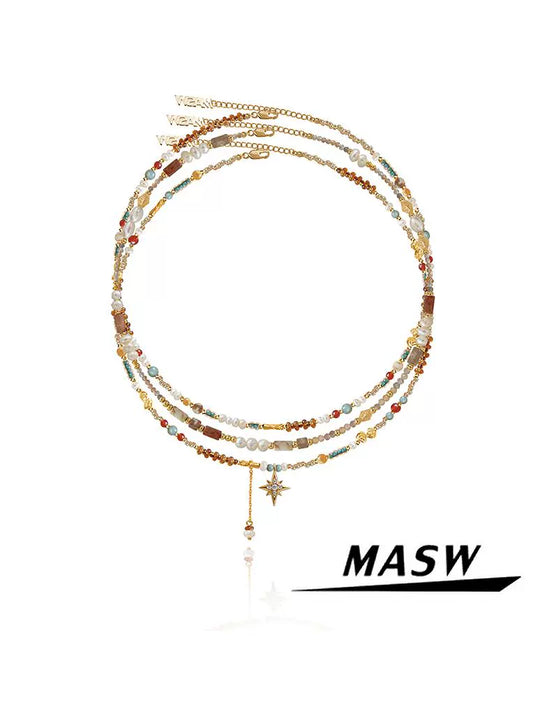Colorful Mangstar Layered Necklace