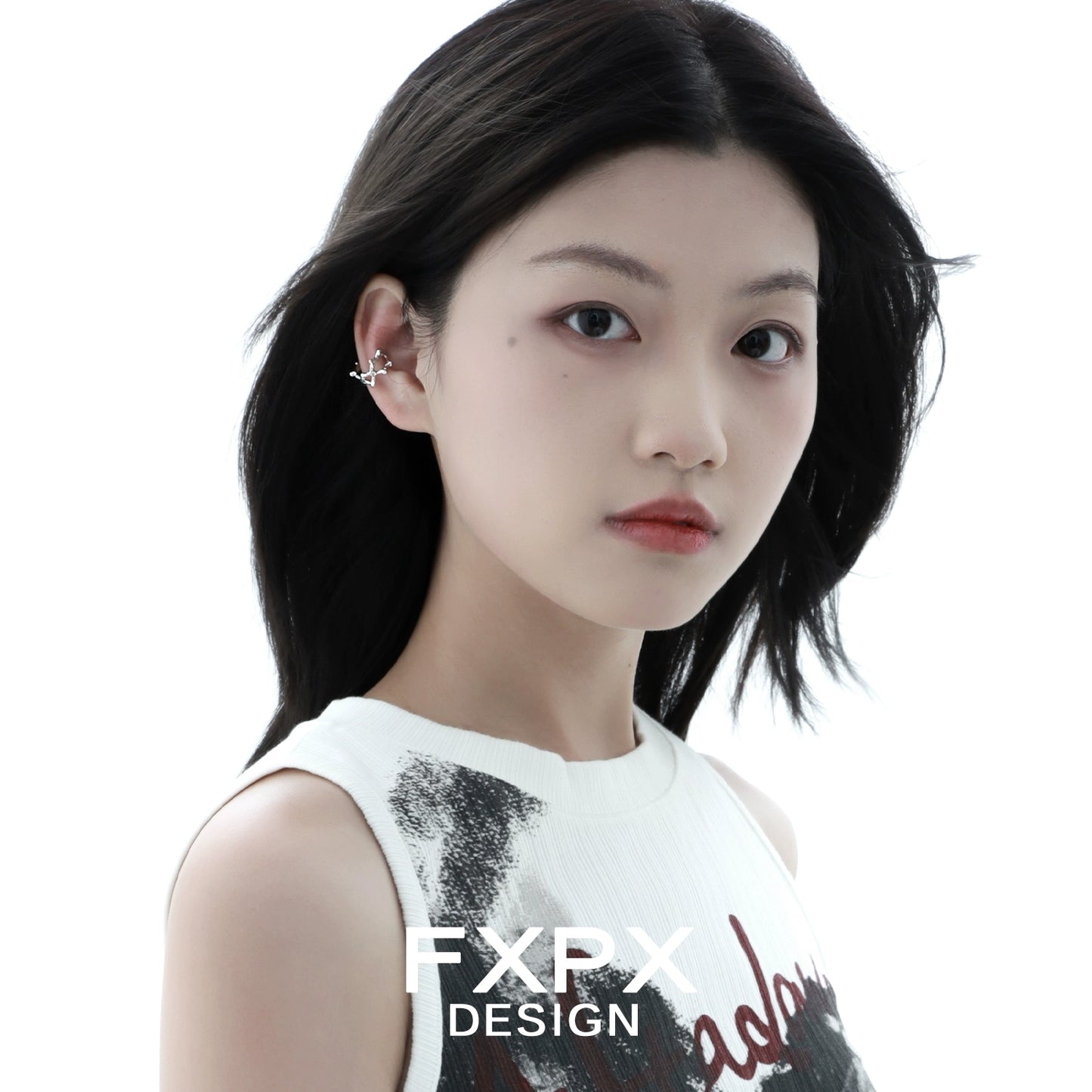 Special-Shaped Texture Silver Ear Cuff