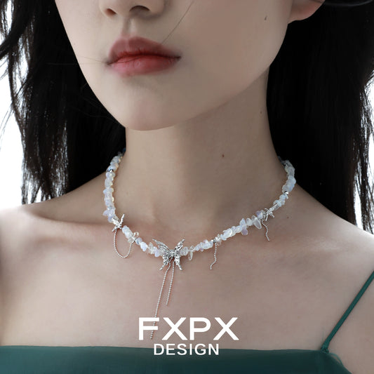 Butterfly Dance Beaded Necklace