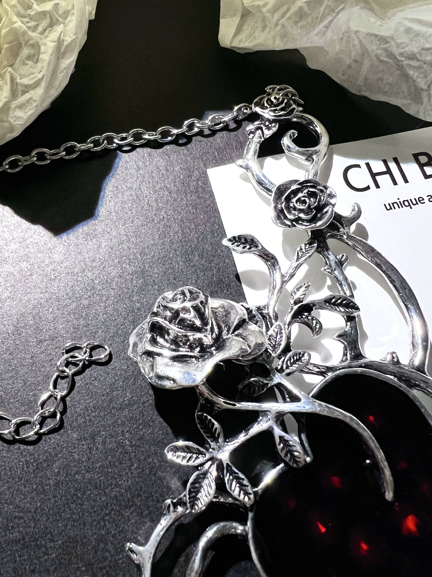 "Heart of Thorns" Dark Goth Necklace