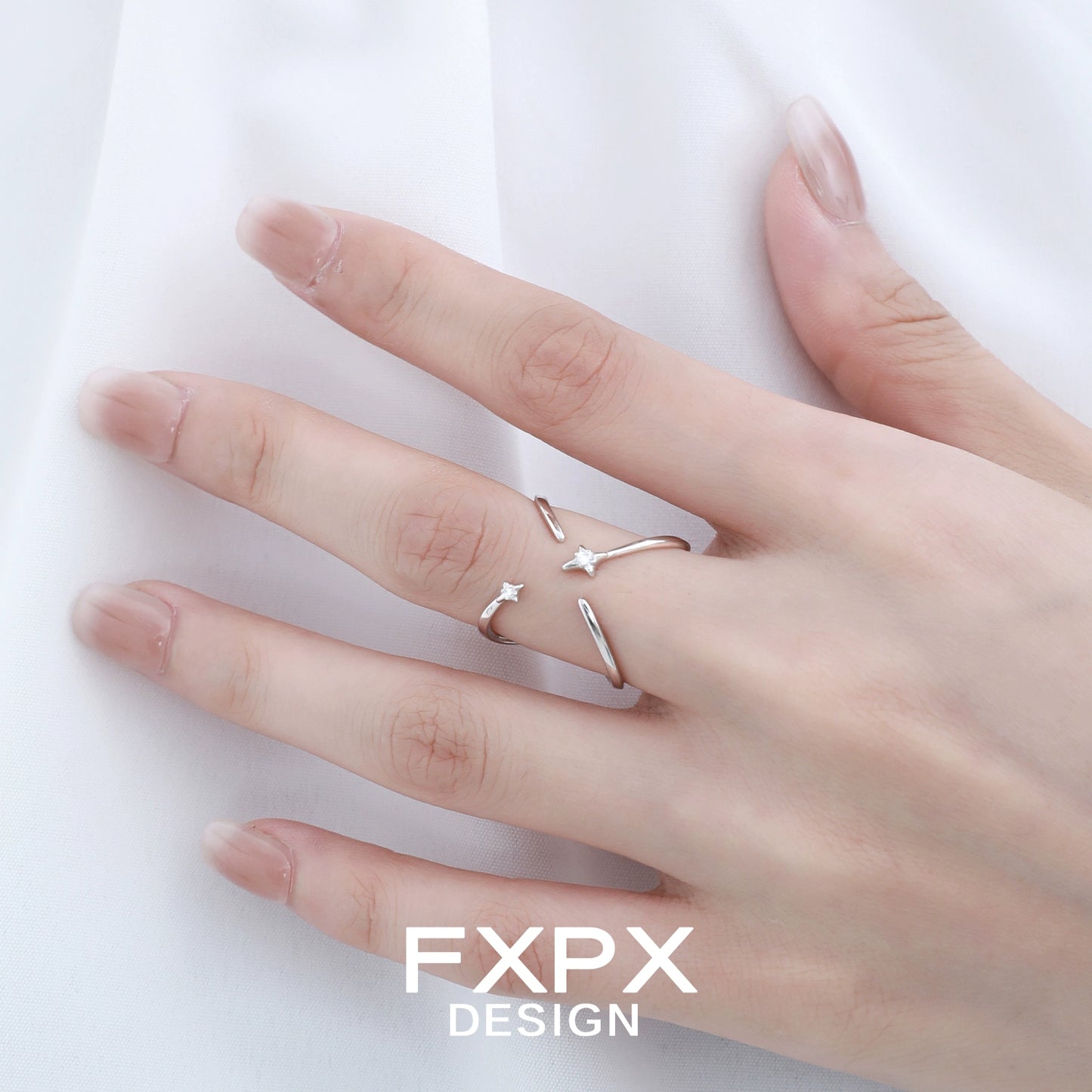 Star Trail Silver Ring