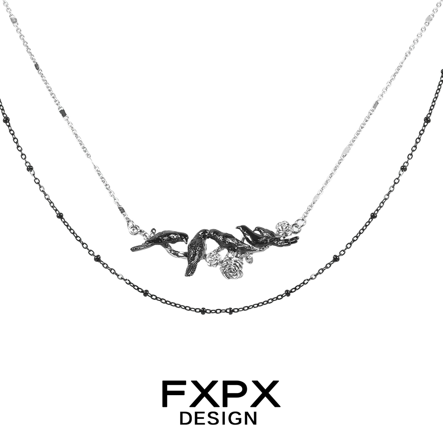 Y2K Dark Crow Cool Necklace