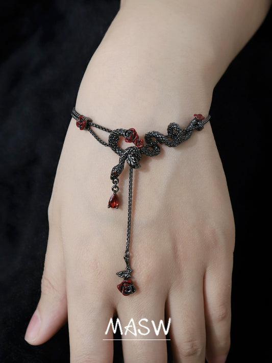 Rose & Snake Contrast Bracelet