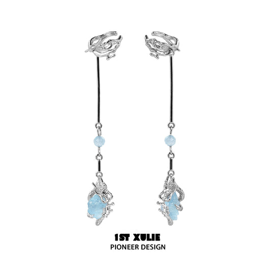 Lake Elf Pendant Ear Cuffs