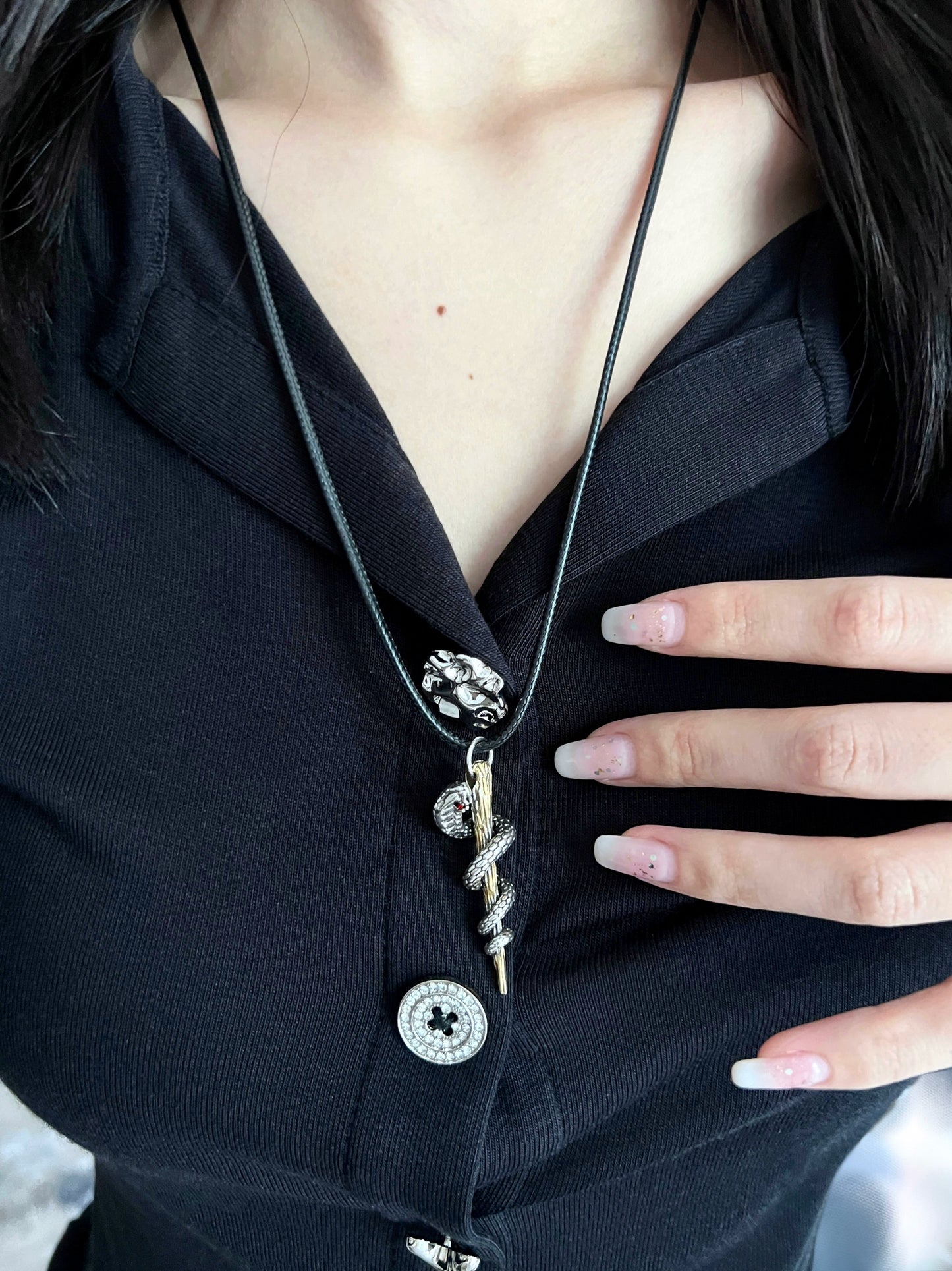 "Snake Curse Scepter" Goth Necklace