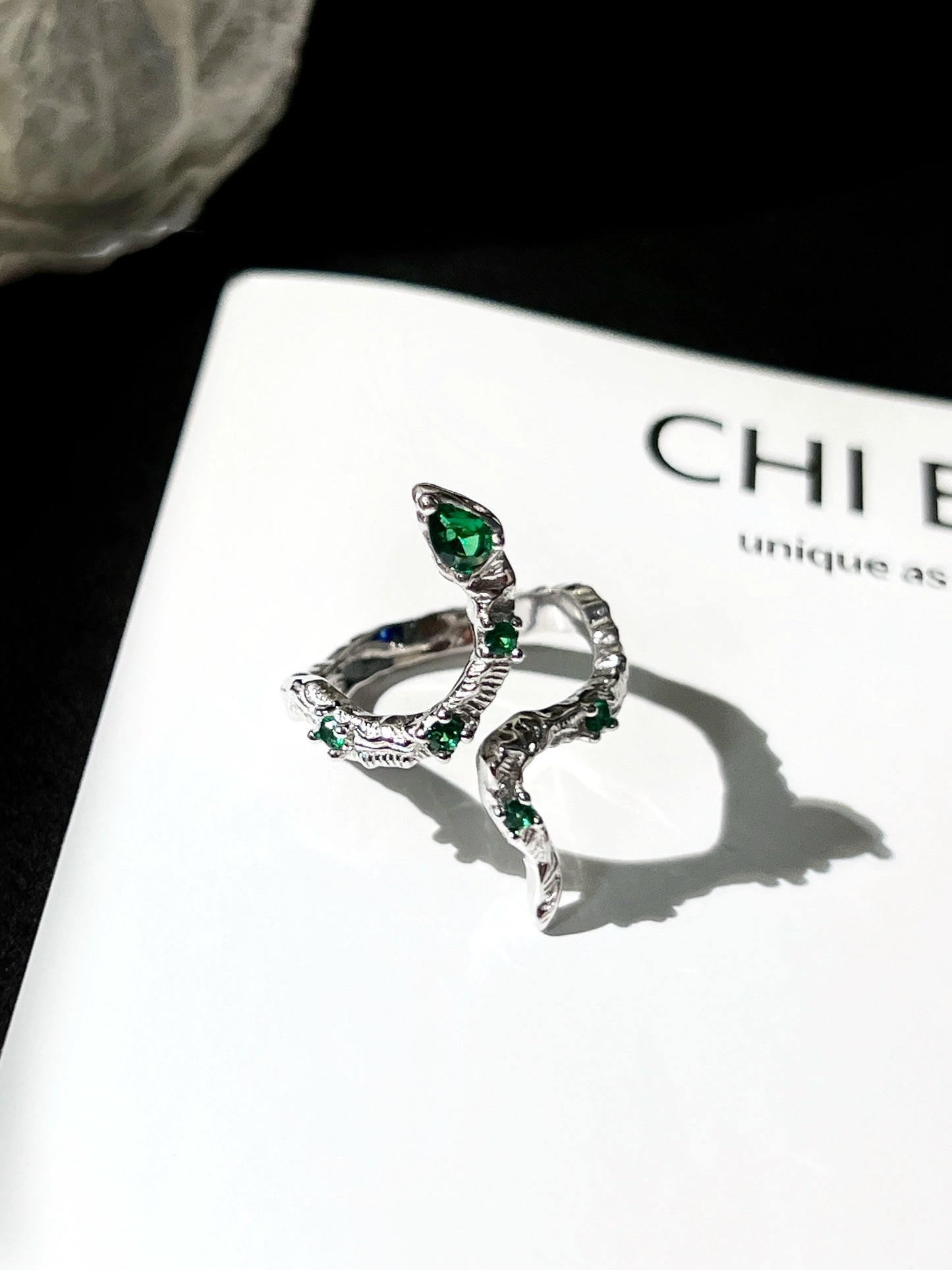 "Slytherin Snake" Wrap Ring
