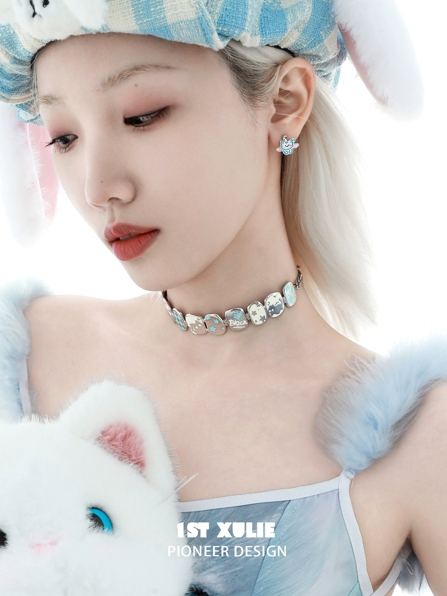 Y2K Cool Midnight Owl Choker