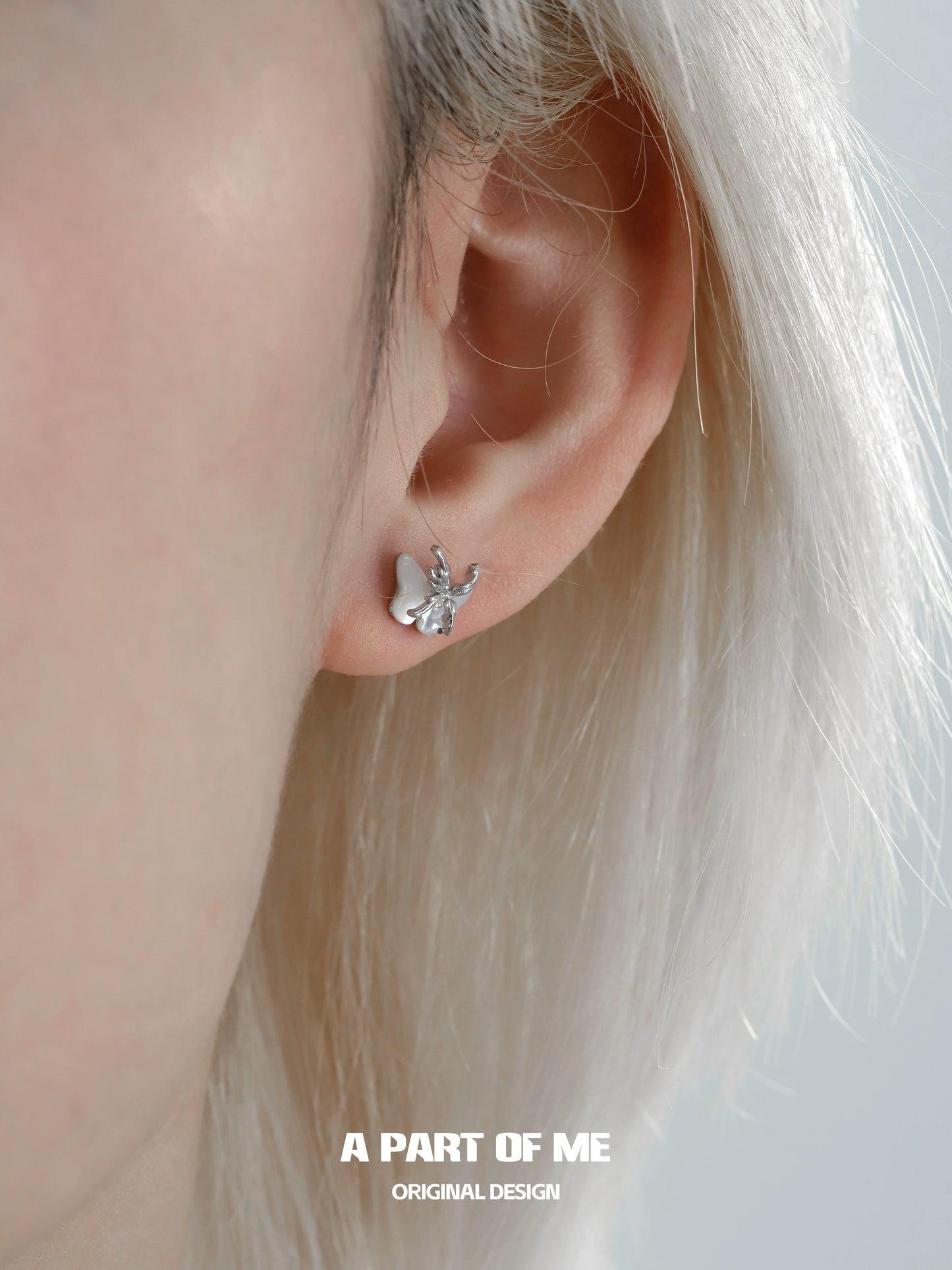 Misty Mint Butterfly Earrings