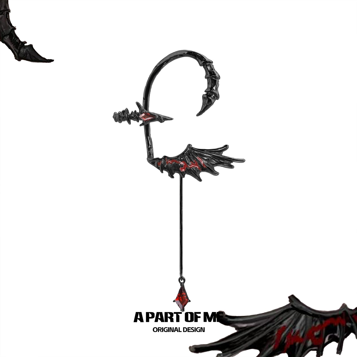Dragon Wing Fringe Ear Cuffs