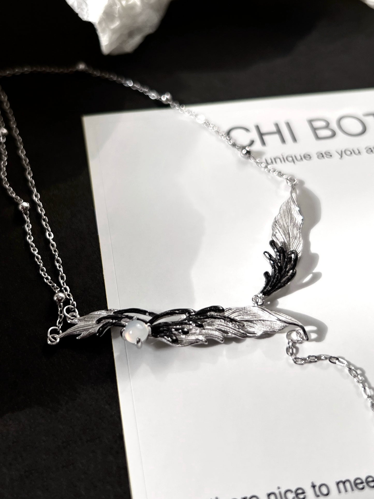"Night Feather" Gothic Necklace