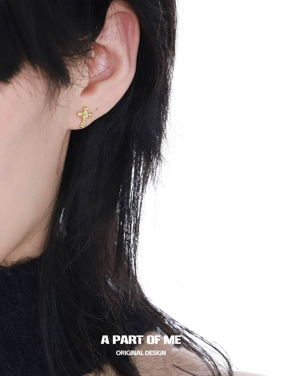 Colored Zircon Cross Earrings