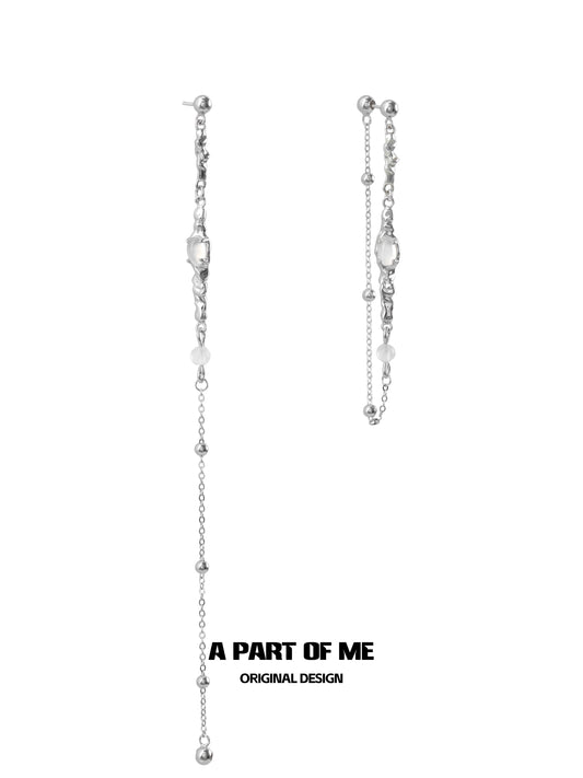 Elegant Agate Tassel Ear Clips