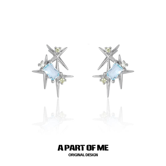 Vibrant Rainbow Star Stud Earrings