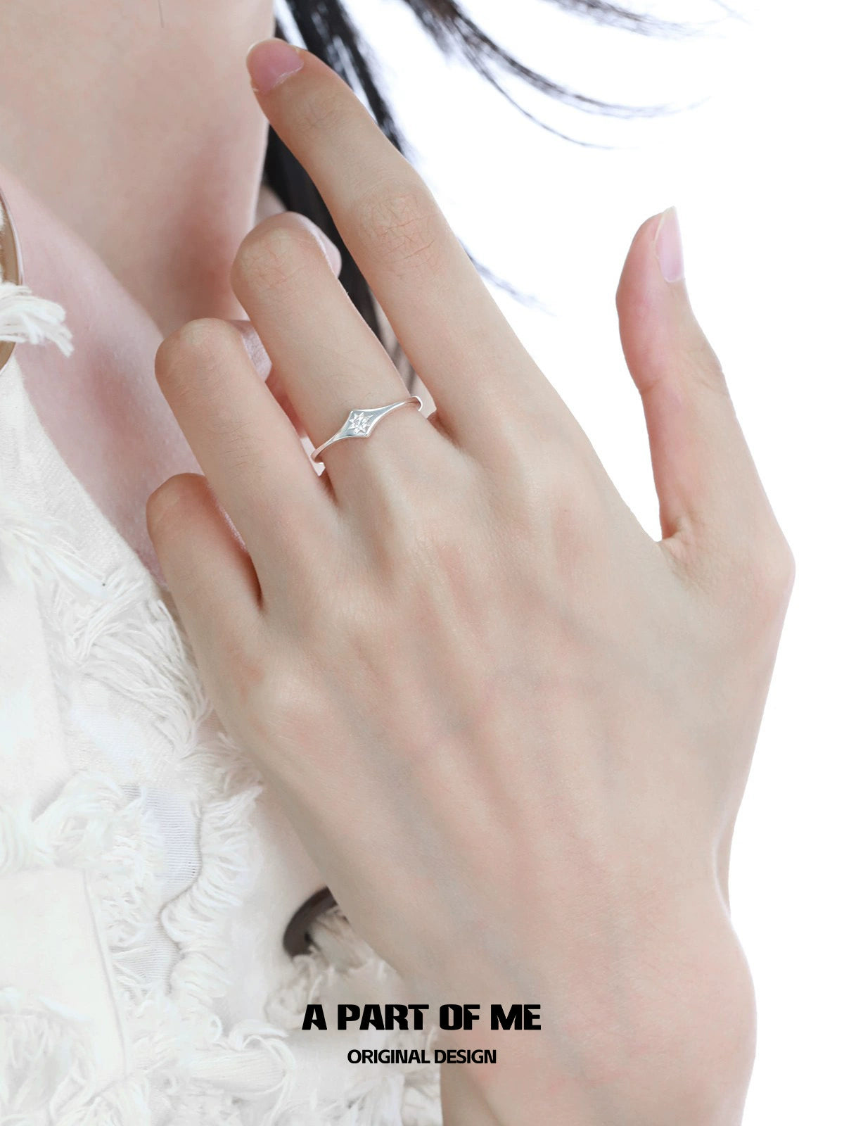 Minimalist Lotus Silver Ring
