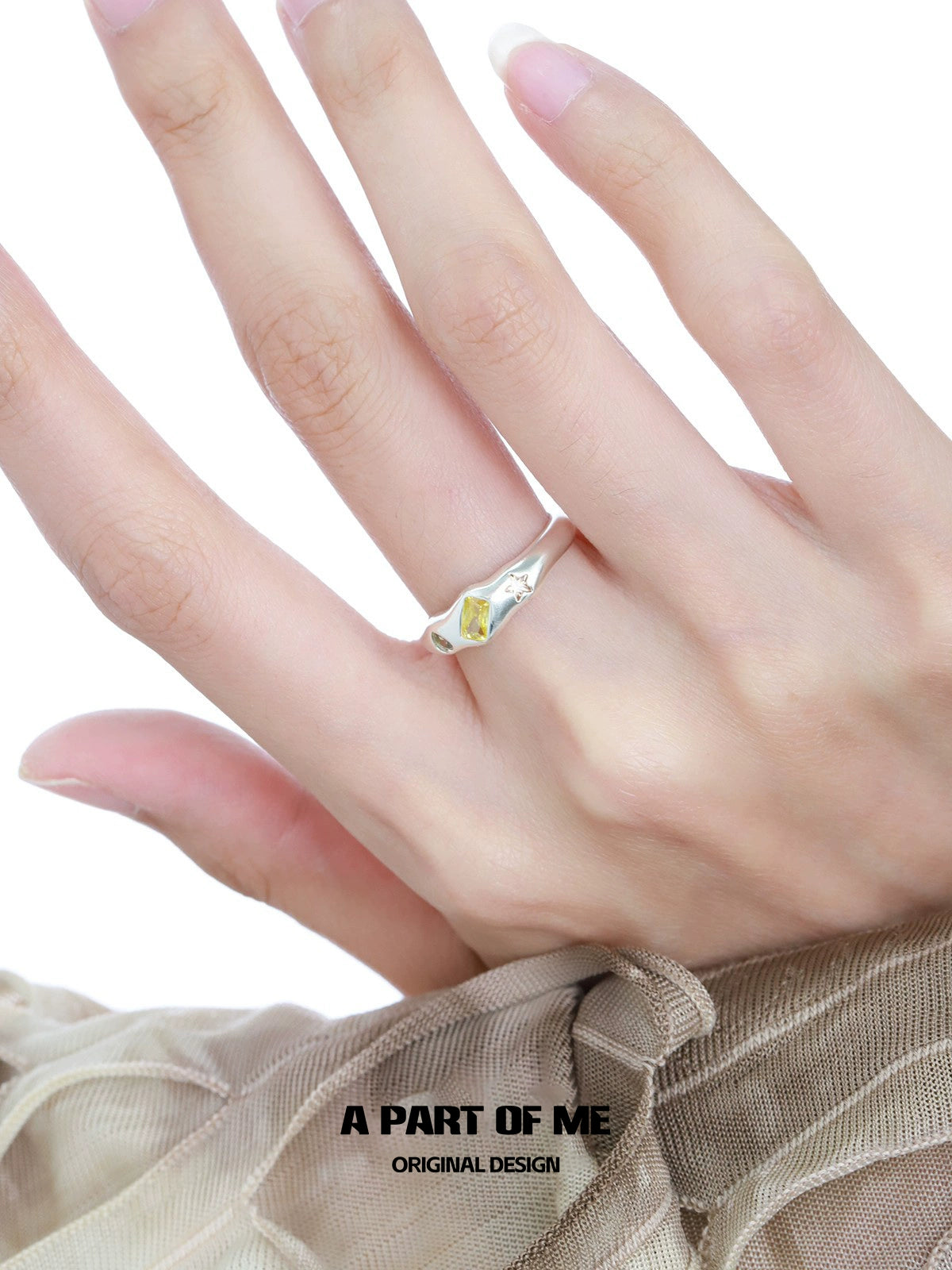 Rainbow Star Zircon Ring