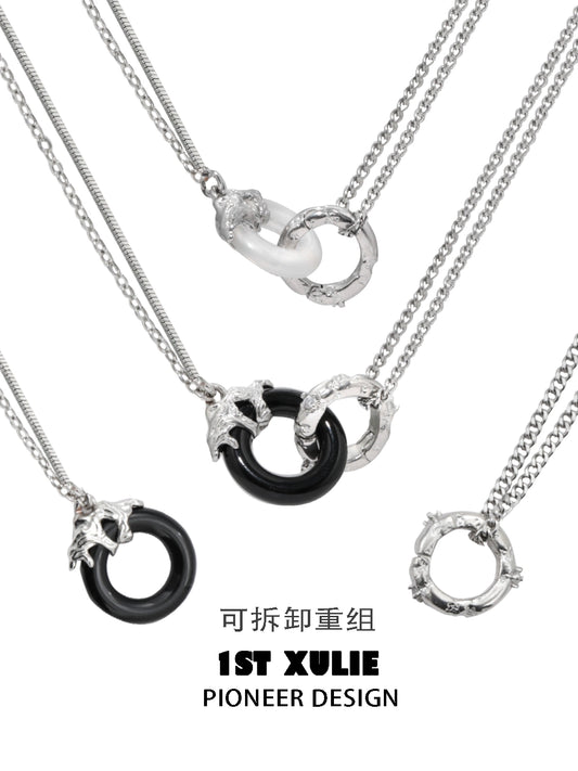 Black & White Dual Force Necklace