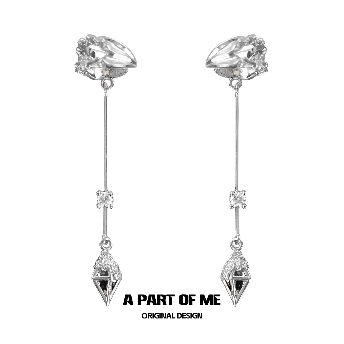 Divine Arrow Drop Ear Cuffs
