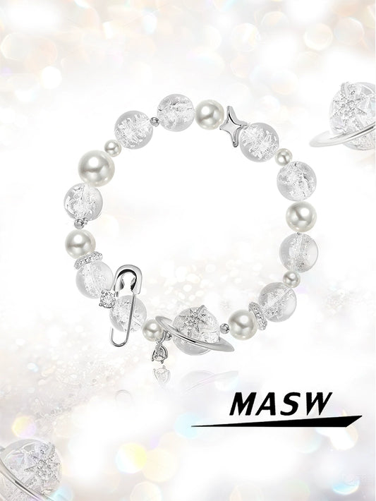 Crystal Beaded Pin Bracelet