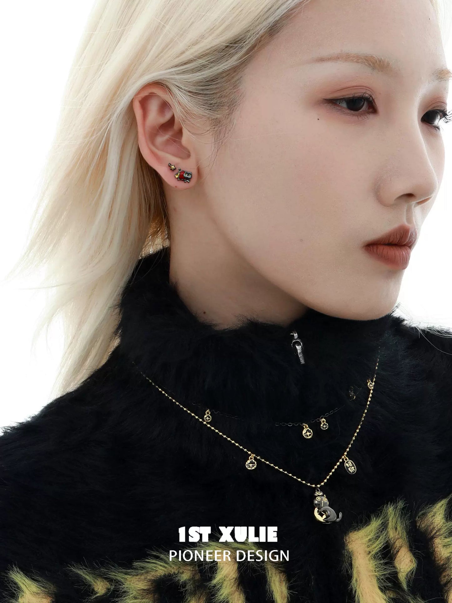 Y2K Lucky Black Cat Money Earrings