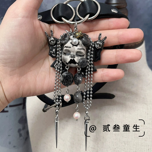 Choker - Original Necklace Butterfly Doll Handmade Niche Gothic Diablo Heavy Metal Punk Collar Choker