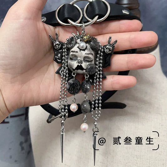 Choker - Original Necklace Butterfly Doll Handmade Niche Gothic Diablo Heavy Metal Punk Collar Choker
