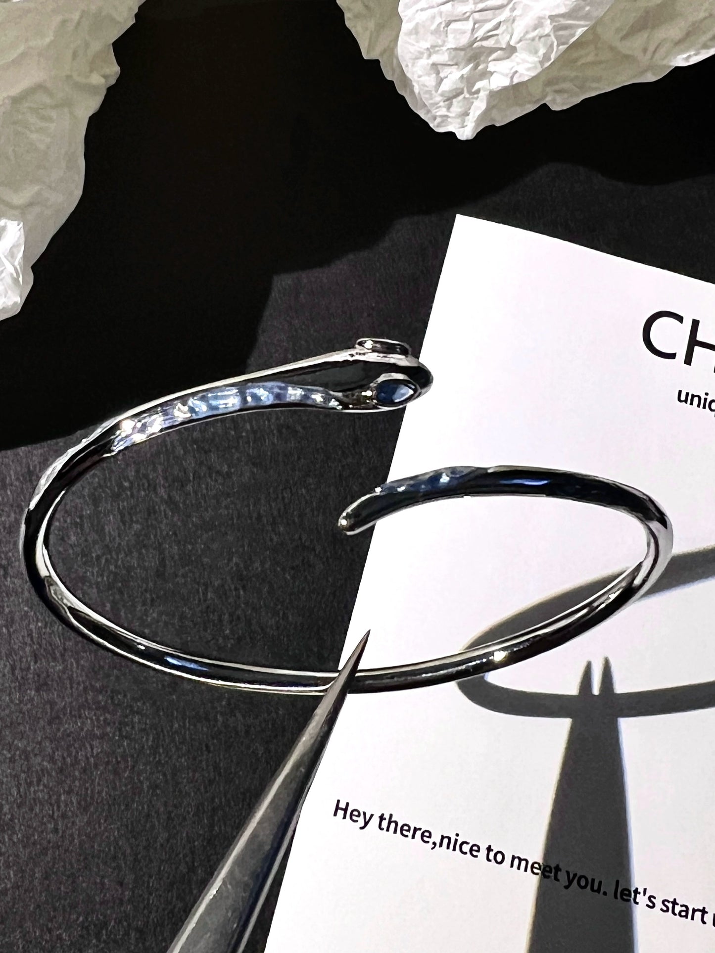 "Blue Snake" Winding Bracelet