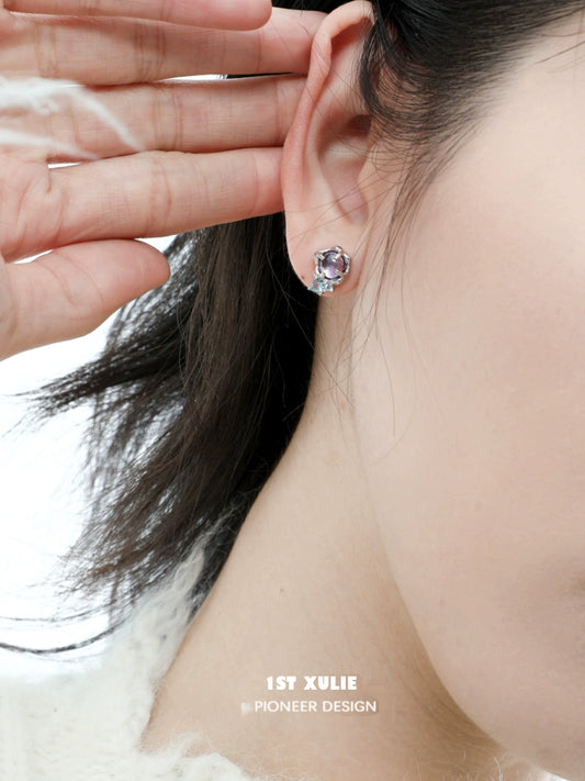 Mystic Amethyst Zircon Earrings