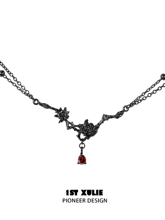 Y2K Hell Dark Rose Necklace