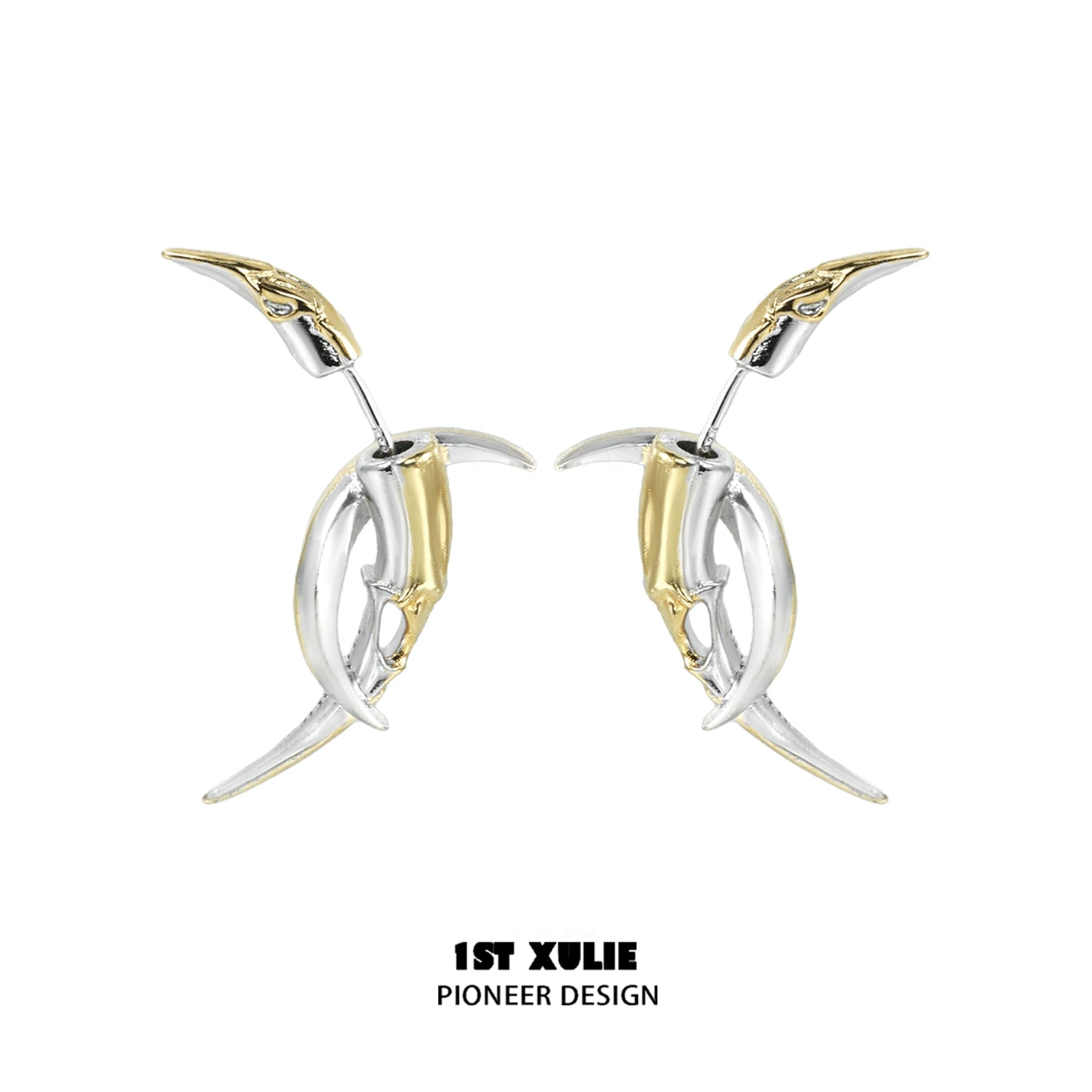 Y2K Mystic Waning Moon Earrings