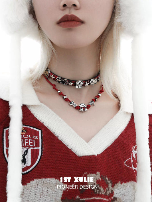 Happy Puppy Braided Necklace