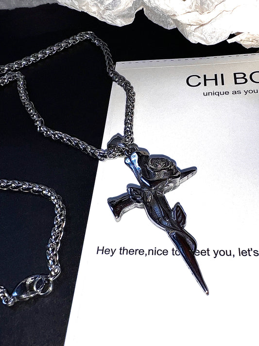 "Jazz Rose" Cross Necklace