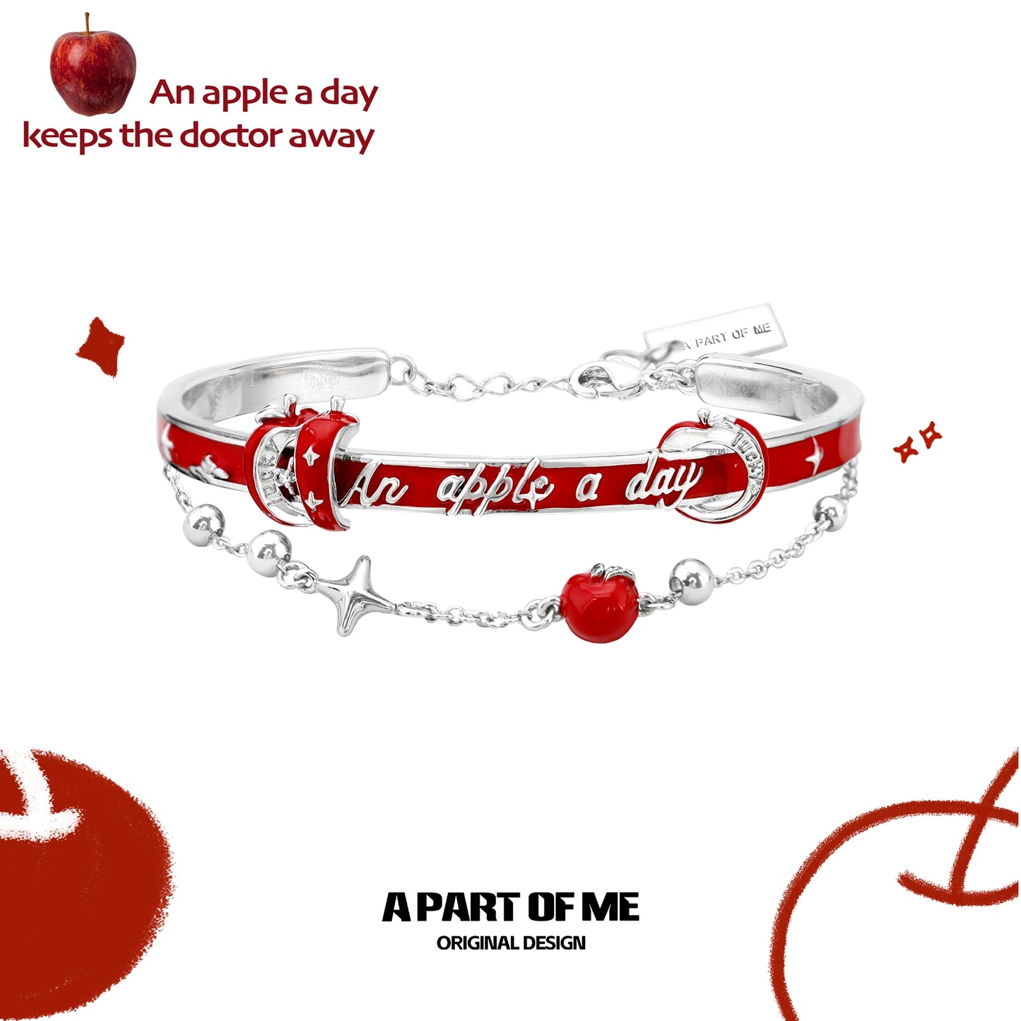 Lucky Slice Apple Star Bracelet