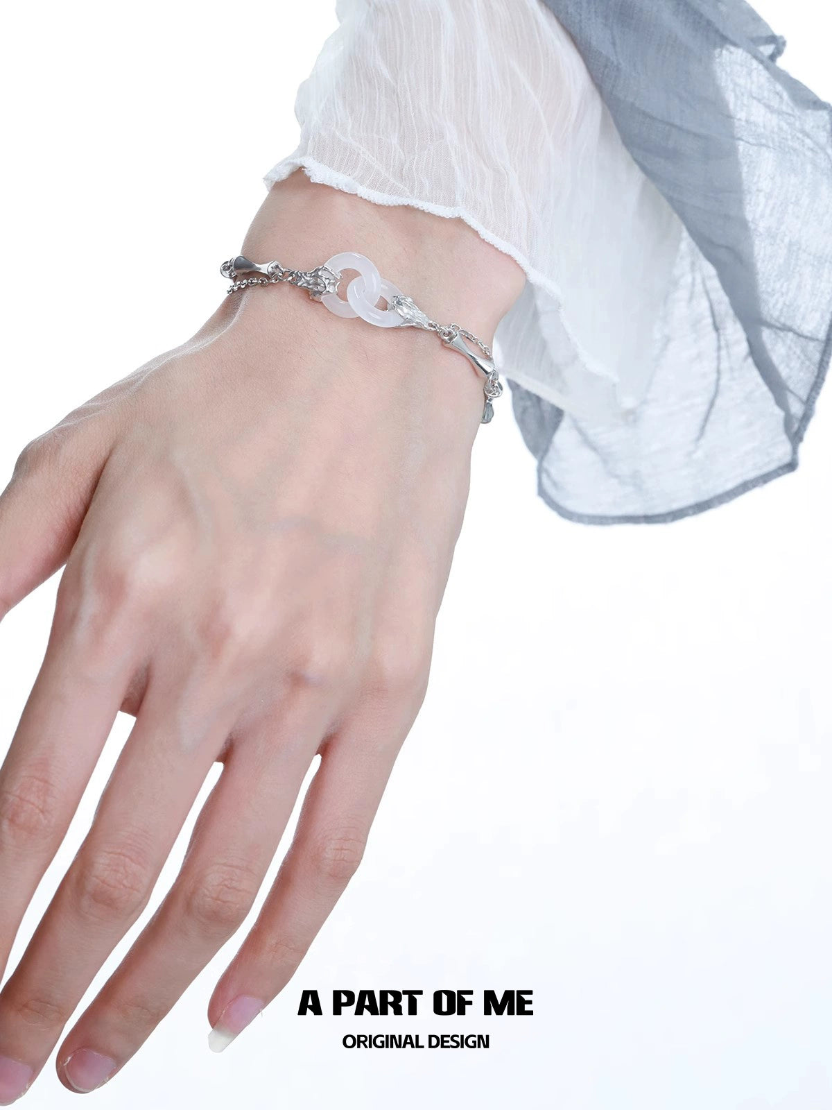 Minimal Peace Jade Bracelet