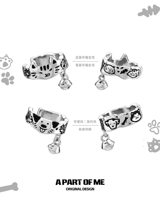 Graffiti Kitten Puppy Ear Clips