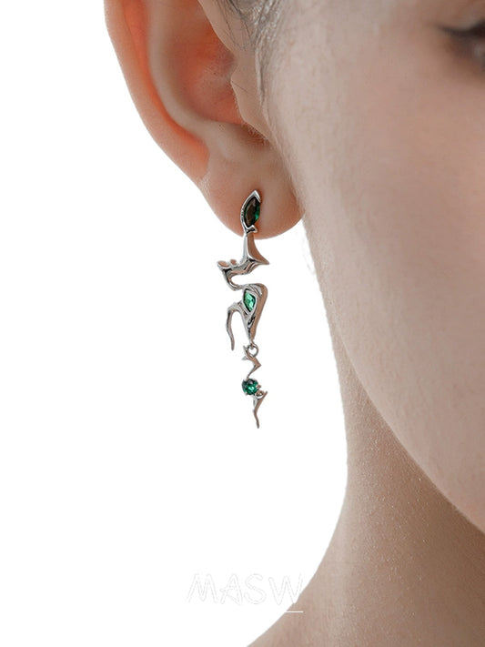 Snake Asymmetrical Punk Earrings