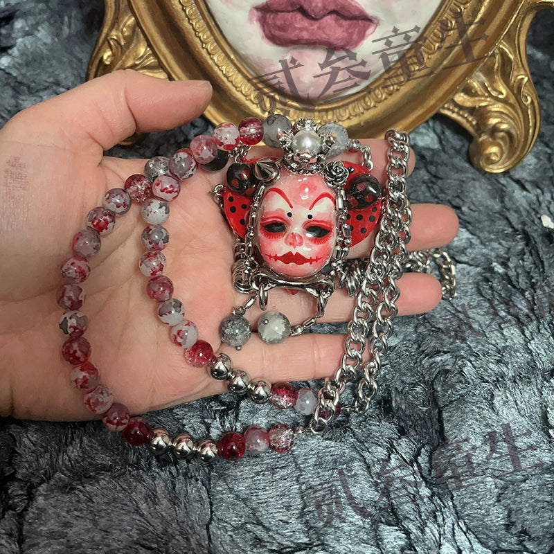 Necklaces-Ersan Tongsheng Original Handmade Heavy Industry Punk Doll Necklace Metal Niche Design Necklace