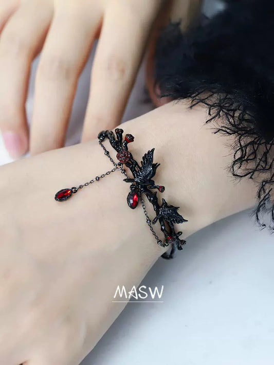 Rose & Raven Gothic Bracelet