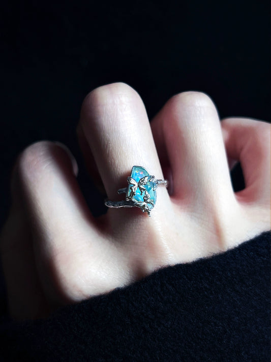 "Blue Island Butterfly" Ring