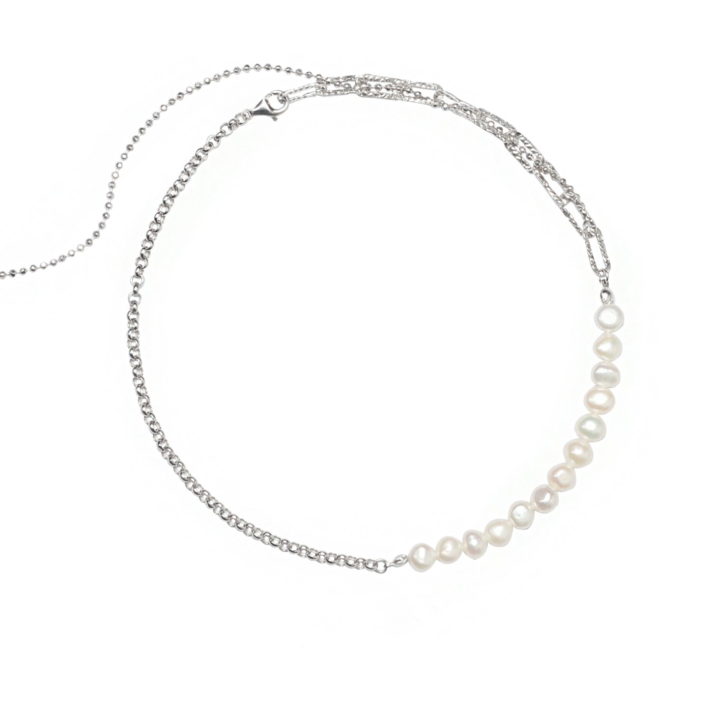 Cool Pearl Fringe Collarbone Chain