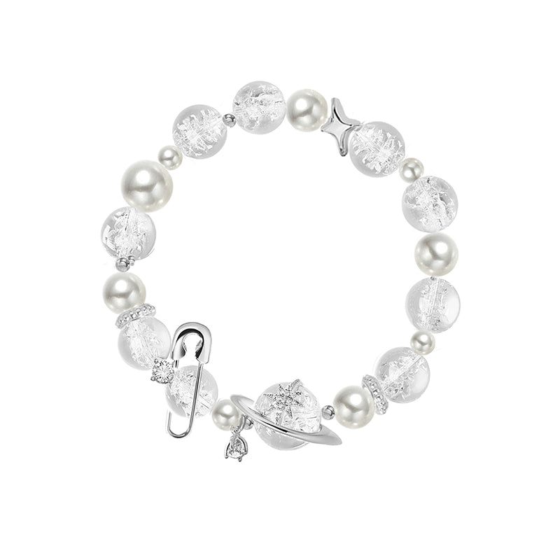 Crystal Beaded Pin Bracelet