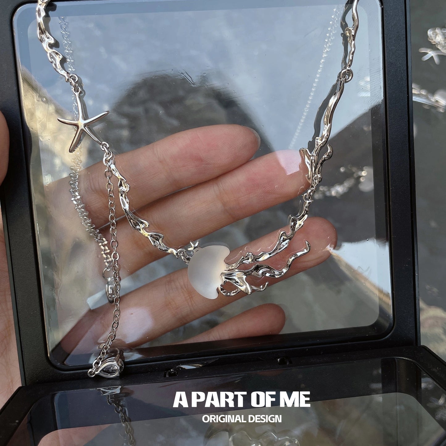 Jellyfish Star Silver Necklace